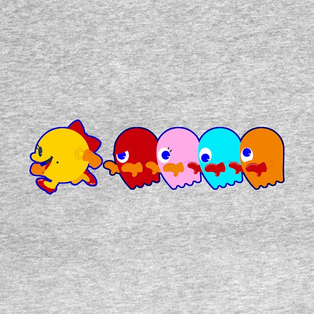 Mrs. Pac Man Crossing by JPenfieldDesigns